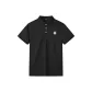 [Mulberry Silk 7A Antibacterial]Black (Fp Round Badge Chest Logo)