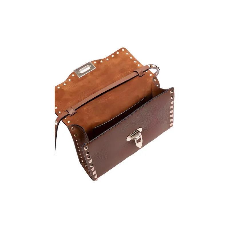 Valentino Garavani Rockstud Foldover Top Small Shoulder Bag-4