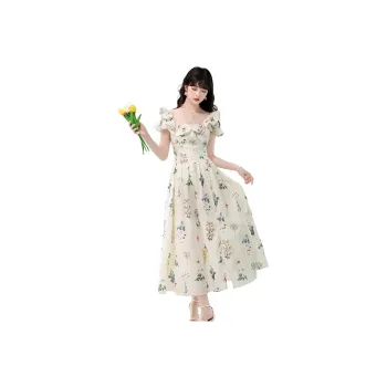 Mu Xiao Xin Slip Dresses Women's Apricot