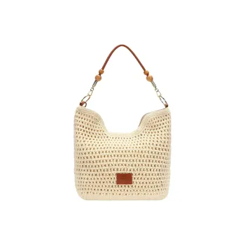 PAYOT Linen Coastal Weekend Shoulder Bag, Crossbody Bag, Handbag Women's Ecru