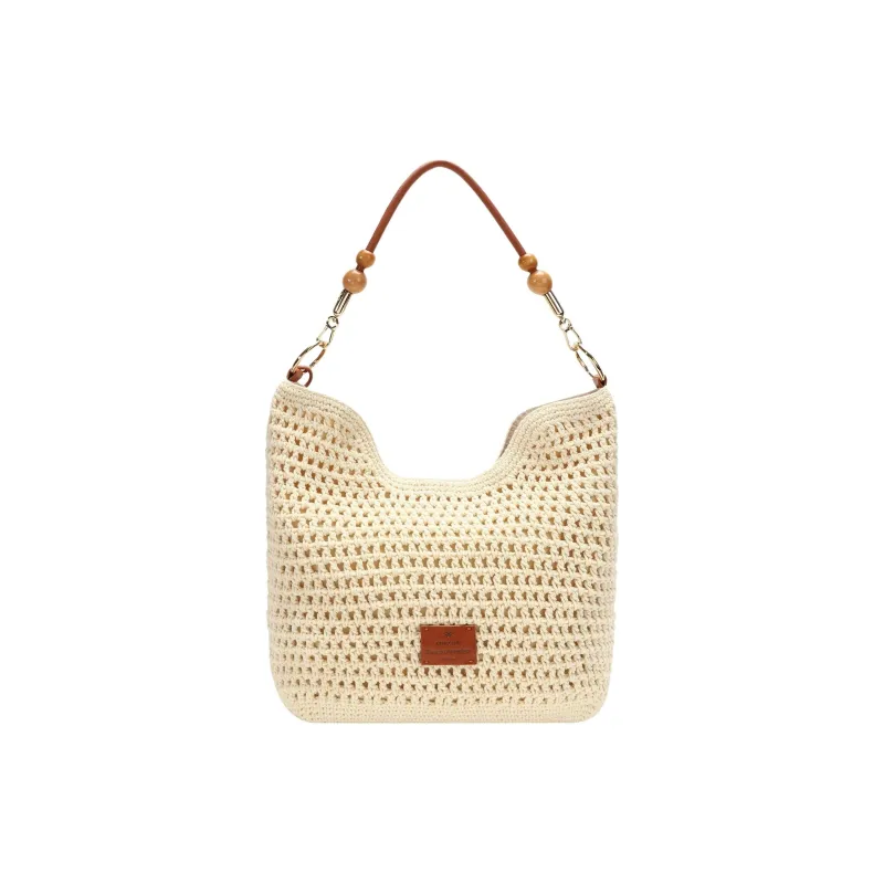PAYOT Linen Coastal Weekend Shoulder Bag, Crossbody Bag, Handbag Women's Ecru-0