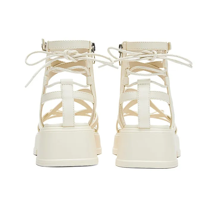 DAPHNE Roman Sandals Women's Ecru-5