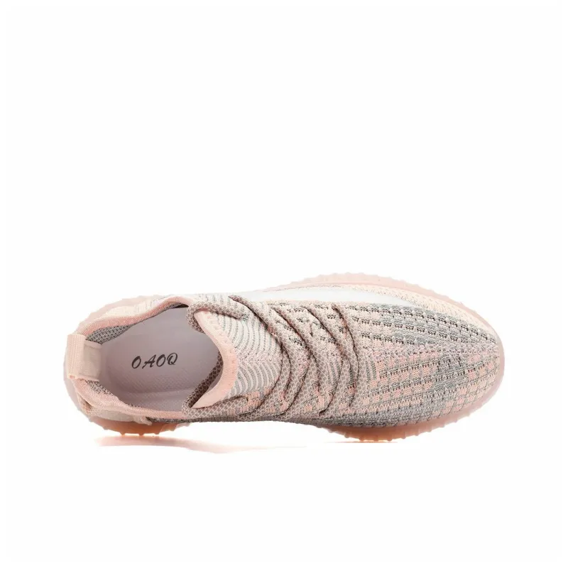 OAOQ Cushioning Height Increasing Abrasion Resistant Lightweight Slip Resistant Low Top Casual Shoes Unisex-19