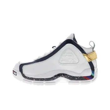 FILA Grant Hill 2 Anti Slip Wear Resistant Mid Top Vintage Basketball Shoes Men's White