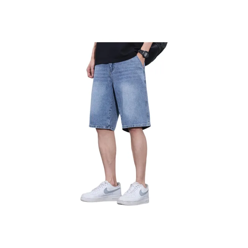 Tonlion Denim Shorts Unisex Light Blue-0