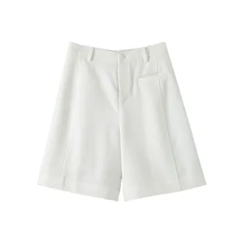 Late White Casual Shorts Women's