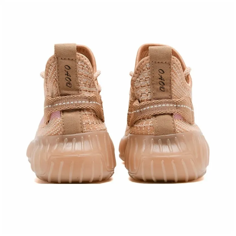 OAOQ Cushioning Height Increasing Abrasion Resistant Lightweight Slip Resistant Low Top Casual Shoes Unisex-24