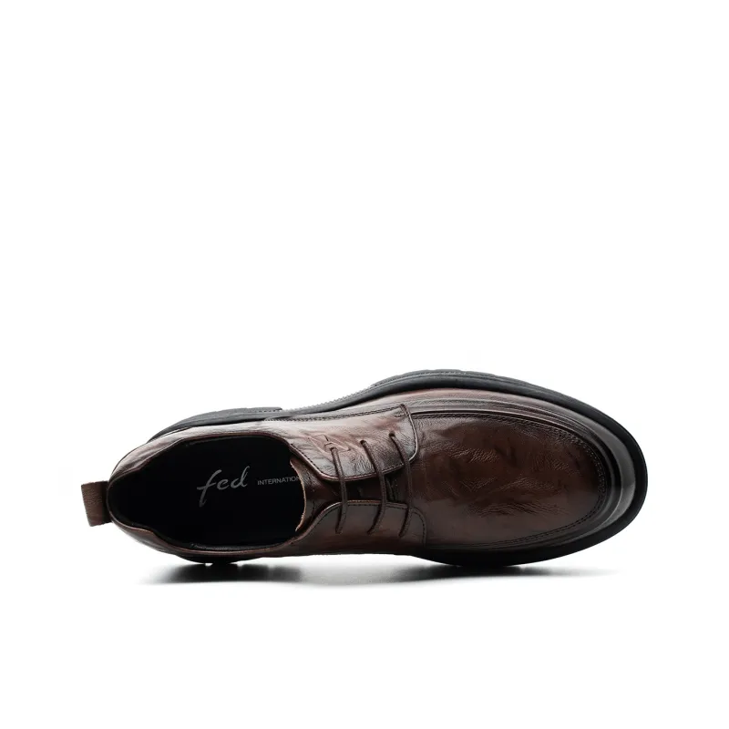 FED Men's Casual Shoes Men Low Top Black/Brown-9