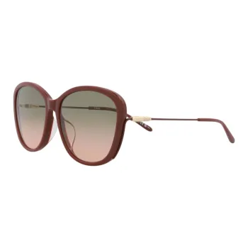 Chloe Recycled Acetate Metal Round Sunglasses Unisex Brown
