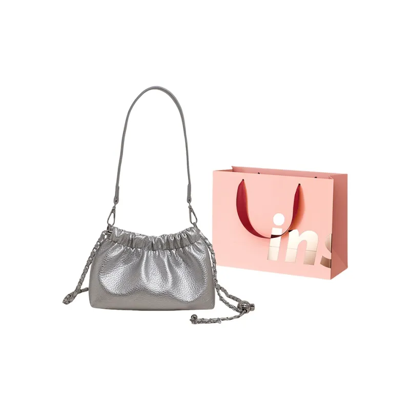 WHEELY BABY+ PU Trendy Fashion Shoulder Bag, Crossbody Bag Women's Ecru/Silver/Red/Black-5