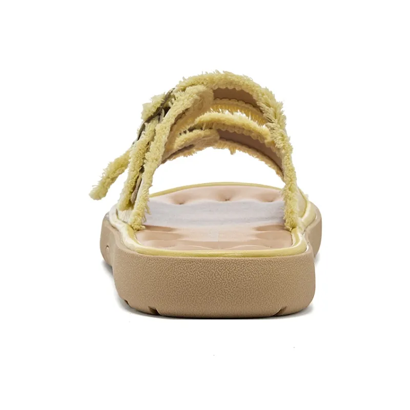 La Chapelle Slip Resistant Quick Dry Slide Slippers Women's Yellow-3