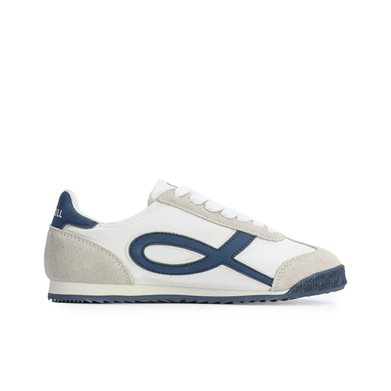 GLO BULL Slip Resistant, Abrasion Resistant, Breathable Low Top Skateboard Shoes Men's Beige Dark Blue-1