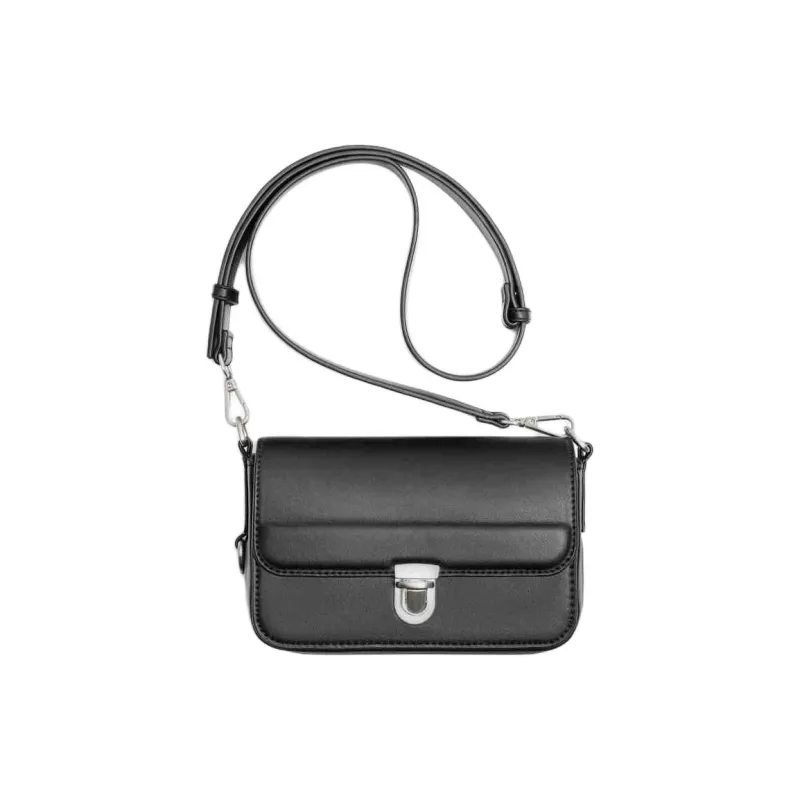 ZARA PU Crossbody Bag Regular Men's Black-0