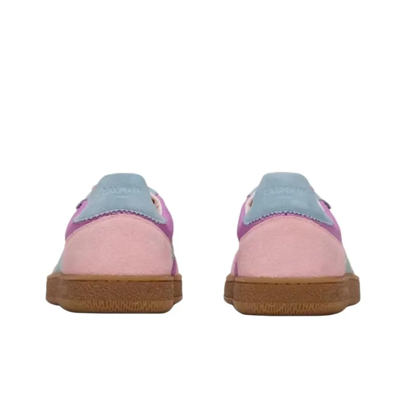 BALMAIN Swan Low Top Skateboard Shoes Women's Pink-5