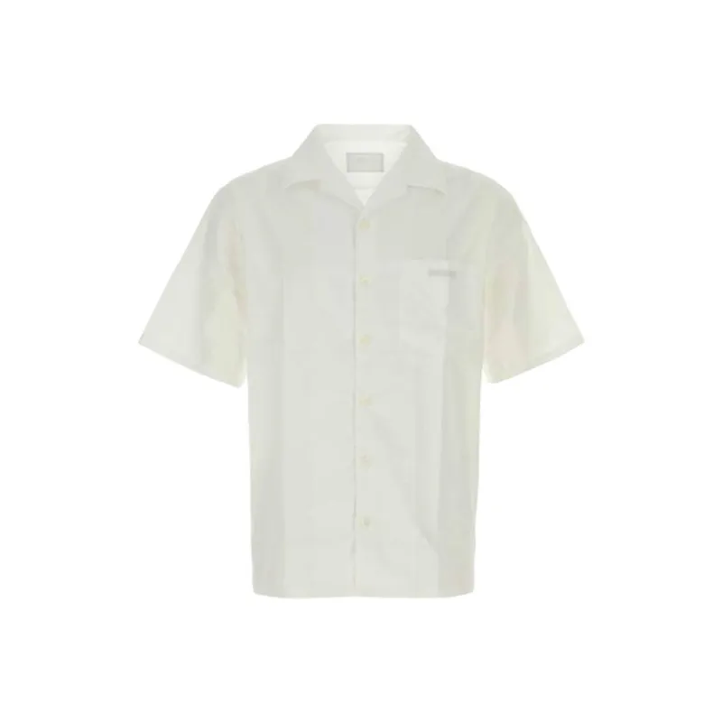 PRADA Logo Detailed Short Sleeved Shirt-0