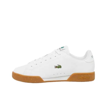 LACOSTE Carnaby Anti Slip Wear Resistant Low Top Skateboard Shoes Men's White