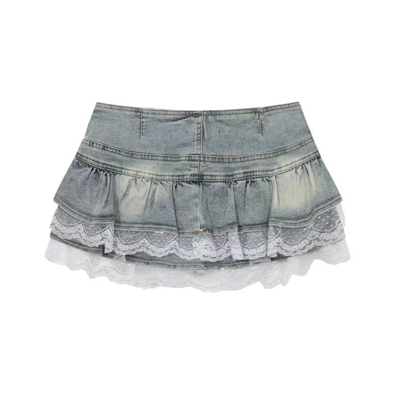 MO VOICE Denim Short Skirts Women's-8