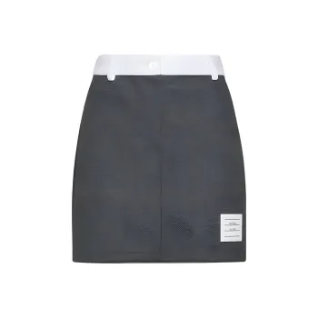 THOM BROWNE Logo patch Mini Skirt