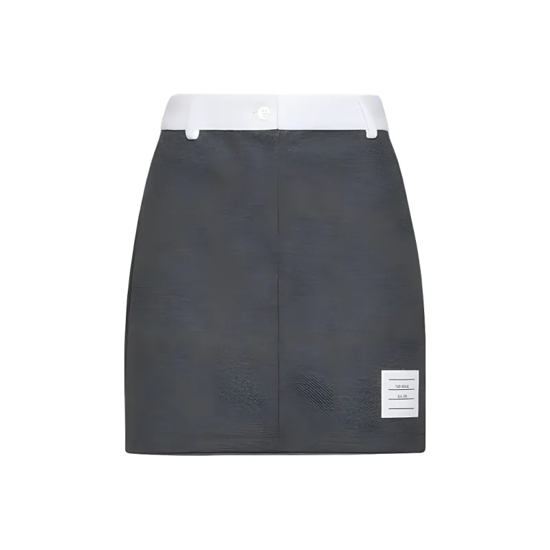 THOM BROWNE Logo patch Mini Skirt-0