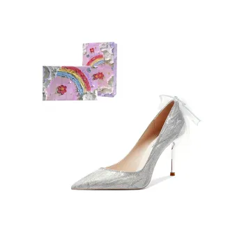 Crelinkxlat High Heels Women's Silver