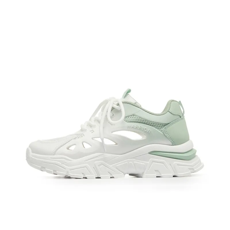 Warrior Abrasion Resistant, Breathable, Lightweight Low Top Casual Shoes Women's White Light Green-0
