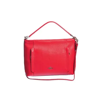 COACH Leather Shoulder Bag, Handbag Women's Red