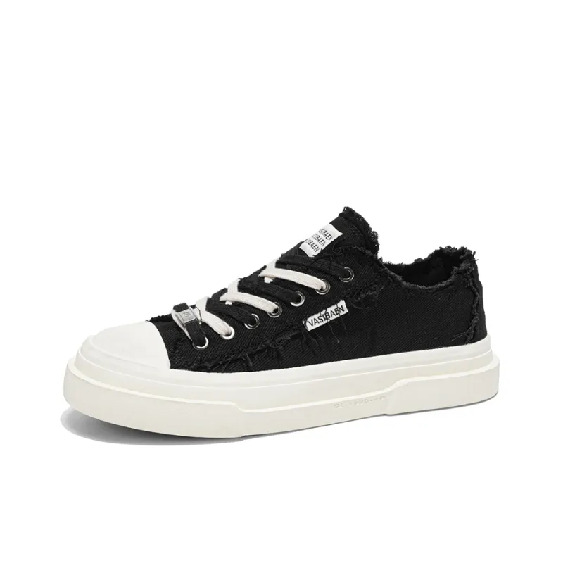OUGLEMEN Wrapping, Wear Resistant And Non Slip Low Top Canvas Shoes Men's Box-2