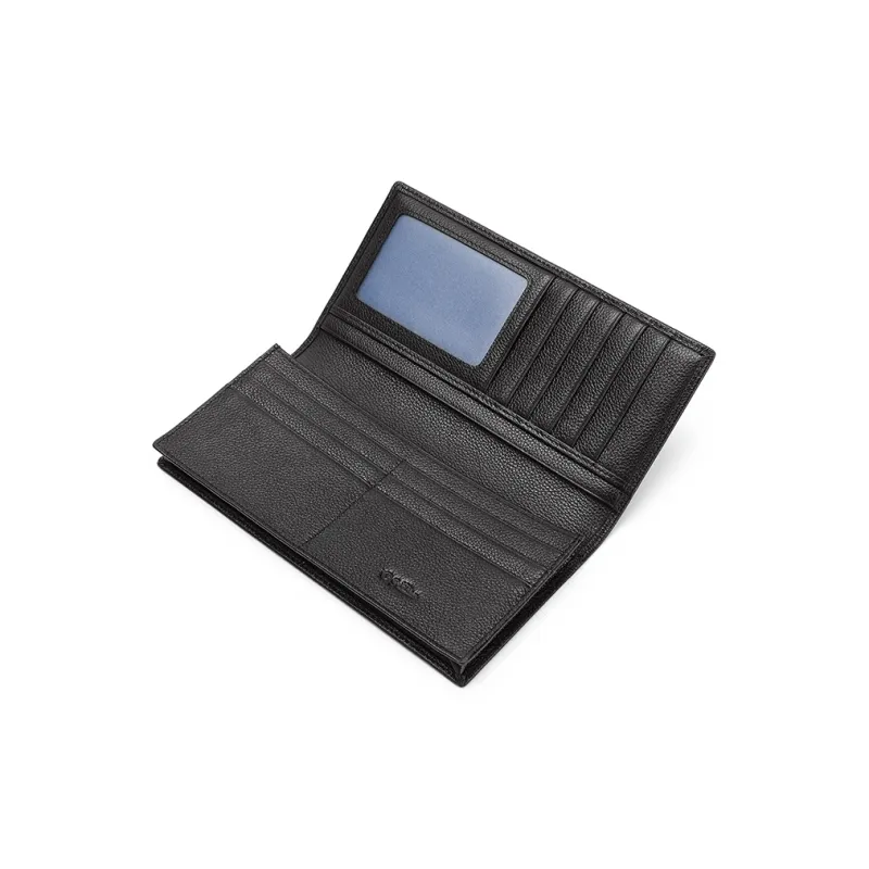 GOLDLION Cow Leather Wallet Men's Black-4