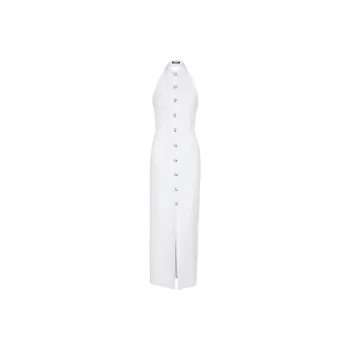 BALMAIN SS25 Sleeveless Dress Women's White