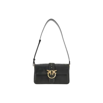 PINKO Leather Shoulder Bag Women's Black