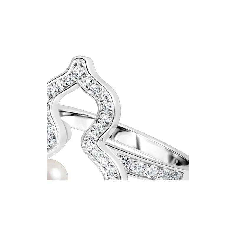 Qeelin 18K White Gold Rings Women's Silver-2