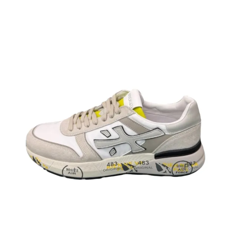PREMIATA Abrasion Resistant Low Top Casual Shoes Men's Gray White-0