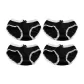 Black with White Edge (4 Pack)