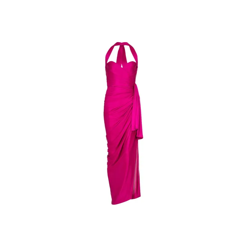 BALMAIN Draped Jersey Midi Dress-0