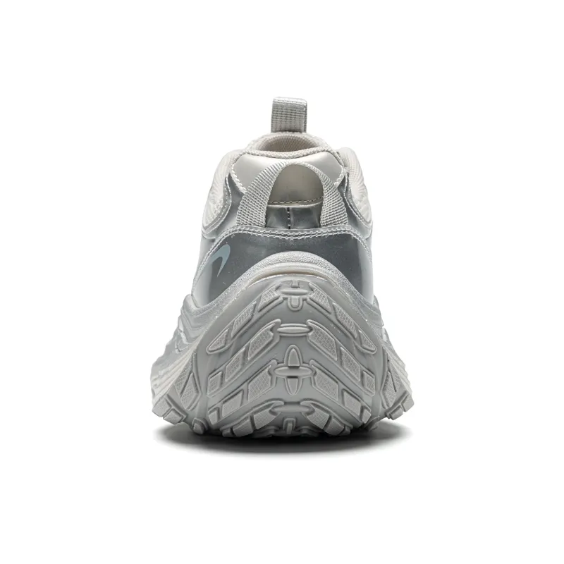 EXULL Q Slip Resistant, Breathable, Lightweight, Height Increasing Low Top Chunky Sneakers Women's Silver-2
