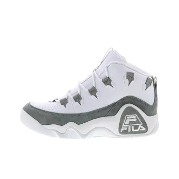 FILA Grant Hill 1 Anti Slip Wear Resistant Mid Top Vintage Basketball Shoes Men's White