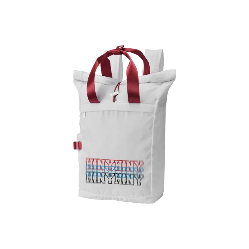 HINY Polyester Backpack Regular Unisex Gray & Red-1