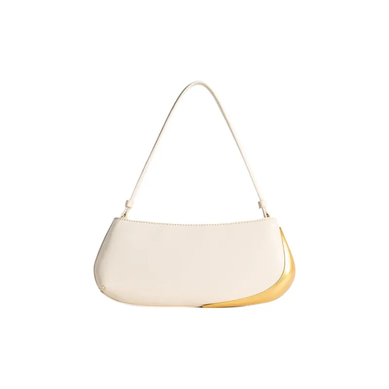 ZARA Polyurethane Shoulder Bag Women's White-2