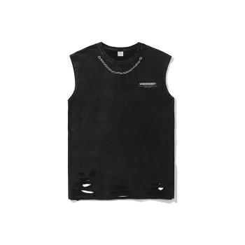 Qnxeey Tank Tops Unisex Black