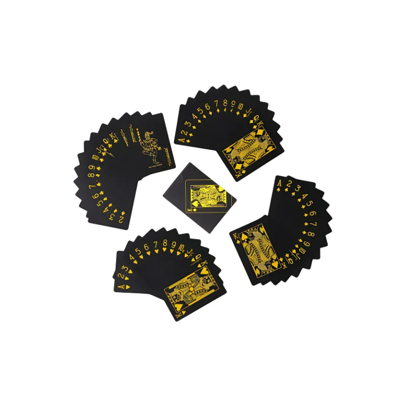KecoSweet Black Plastic Plate Abrasion Resistant Durable PVC Waterproof Home Party Casual Standard Playing Cards-6