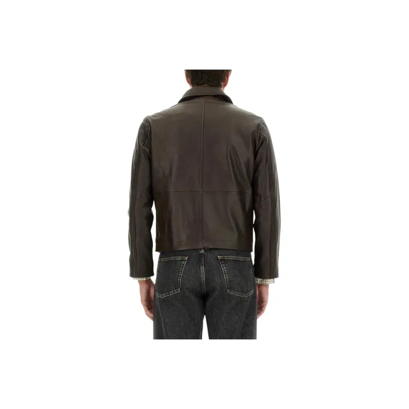 Sunflower Zip Up Leather Jacket-1