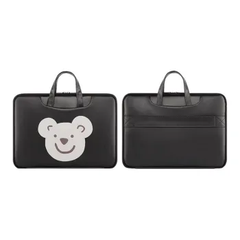 O'ROTA Pu Laptop Bags Briefcases Regular Unisex Black