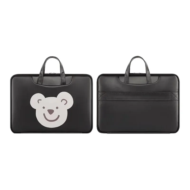 O'ROTA Pu Laptop Bags Briefcases Regular Unisex Black-0