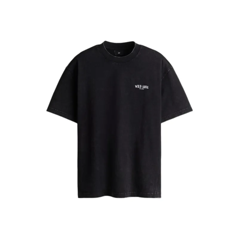 H&M T Shirts Men Black-0