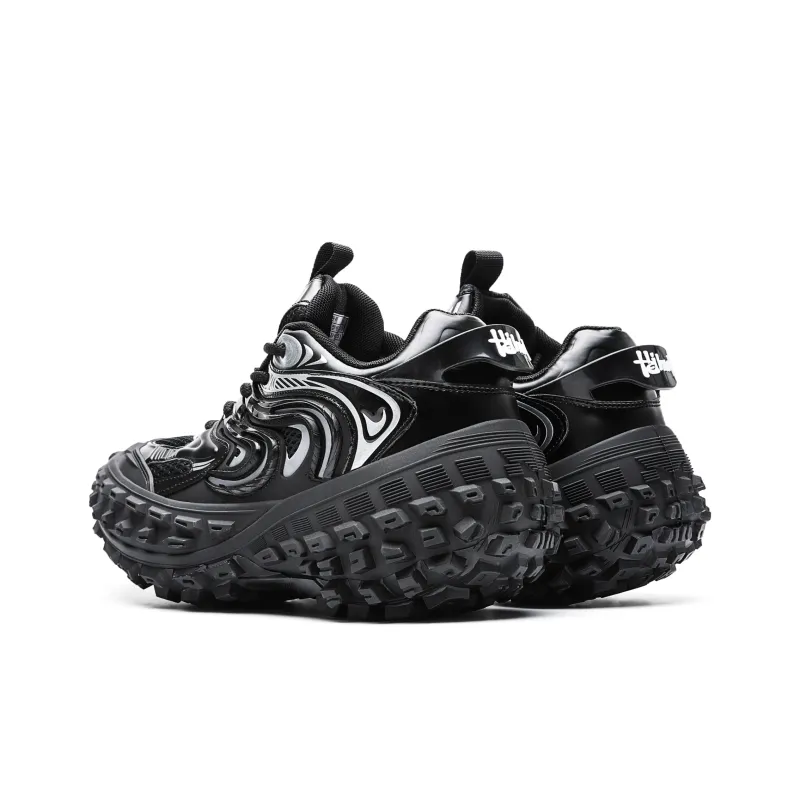MVA Slip Resistant, Abrasion Resistant, Breathable, Impact Resistant, Lightweight Low Top Chunky Sneakers Unisex Black-3