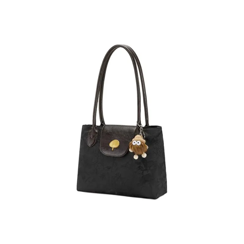 ST&SAT Fabric Shoulder Bag Women's Classical Black-1