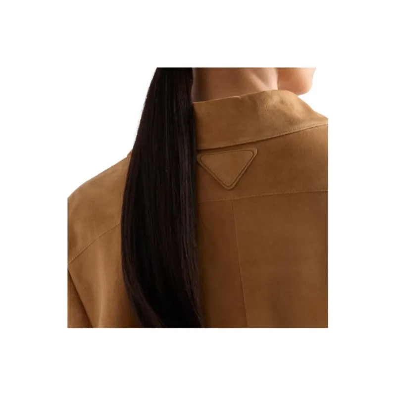 PRADA SS25 Leather Jacket Women's Yellow-5