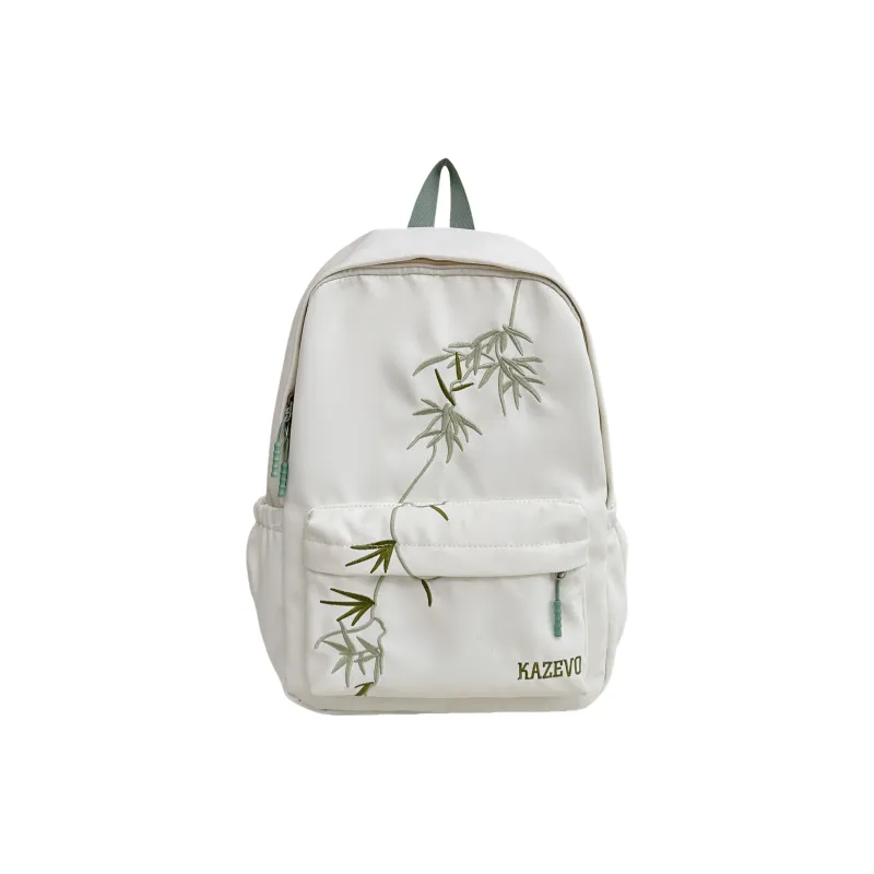 Alcohol Dragon Polyester Backpack Women's White/Black/Khaki-0