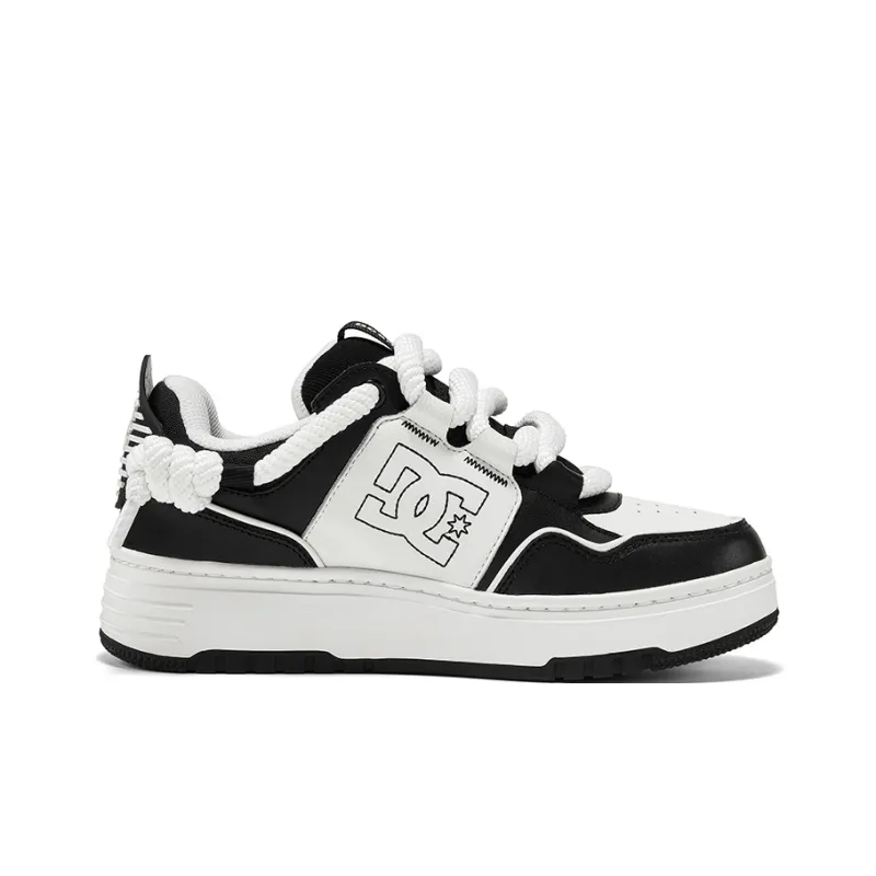 DC Shoes LNLAY CAS Low Top Skateboard Shoes Men's White Black-1