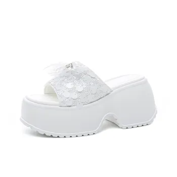 Shoe Cabinet Floral Language Quiet Slip Resistant Abrasion Resistant Cushioning Slide Slippers Women's